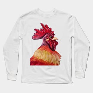 Proud Rooster Portrait Long Sleeve T-Shirt